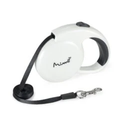 Correa Retráctil Perro Mimo P 3m 8kg Blanca