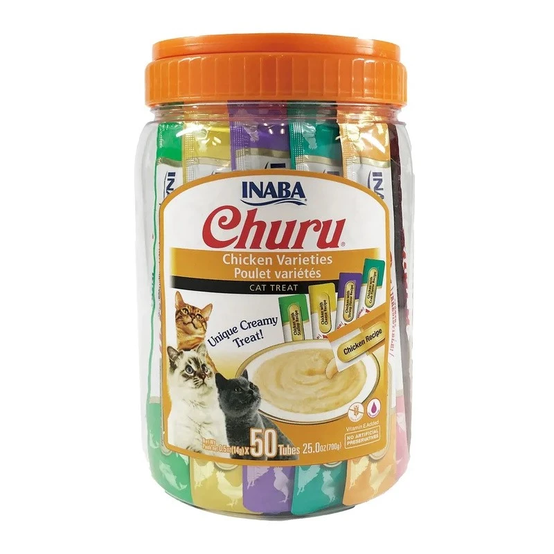 Pack Golosinas Churu Gato Pollo 50 Unds 3 Pack Golosinas Churu Gato Pollo 50 Unds