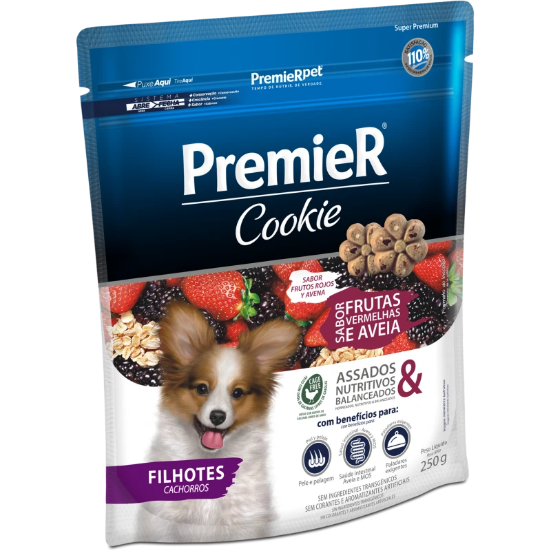 Premier Cookie Cachorros Frutos Rojos Y Avena Perro 250gramos 4 Premier Cookie Cachorros Frutos Rojos Y Avena Perro 250gramos - Imagen 2