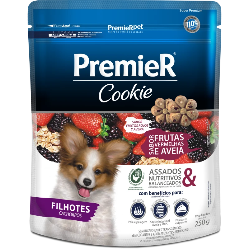 Premier Cookie Cachorros Frutos Rojos Y Avena Perro 250gramos 3 Premier Cookie Cachorros Frutos Rojos Y Avena Perro 250gramos