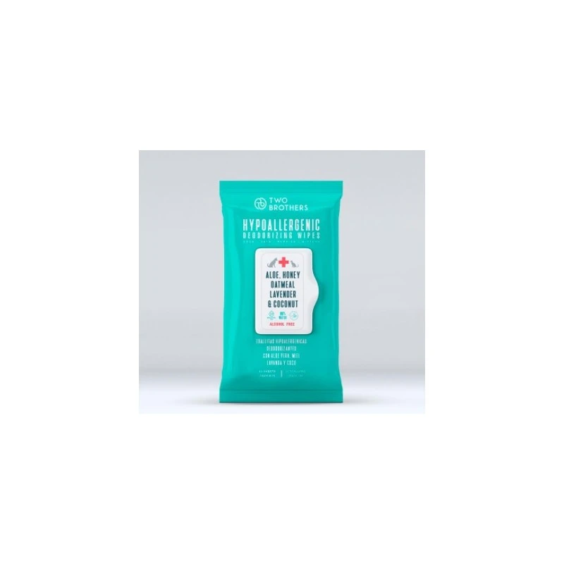Toallitas Two Brothers Hypoallergenic Con Aloe Vera, Miel, Lavanda Y Coco 3 Toallitas Two Brothers Hypoallergenic Con Aloe Vera, Miel, Lavanda Y Coco